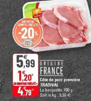Côte De Porc Première Tradival