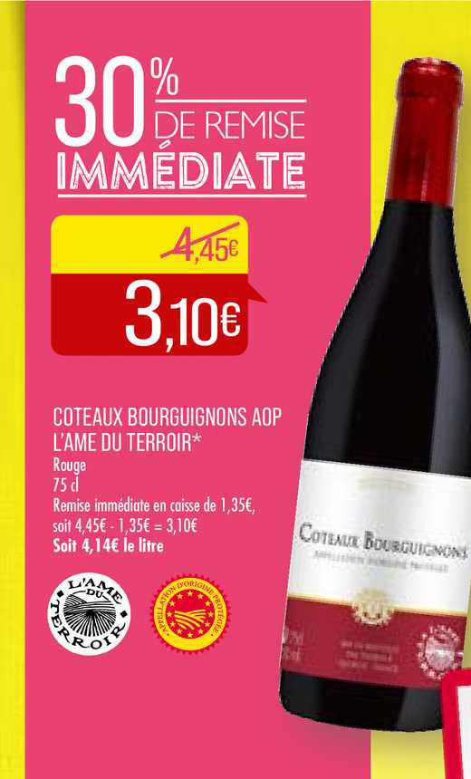 coteaux bourguignons aop l'âme du terroir rouge