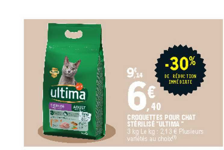 Croquettes Pour Chat Stérilisé Ultima