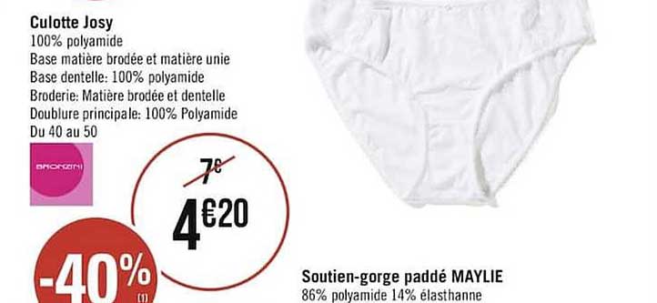 culotte josy , soutien-gorge paddé maylie
