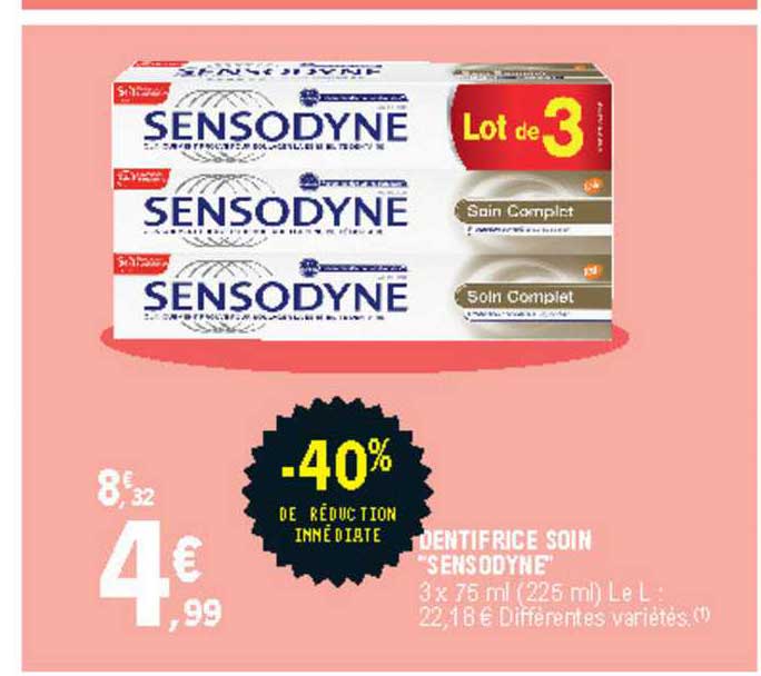 Dentifrice Soin "sensodyne"