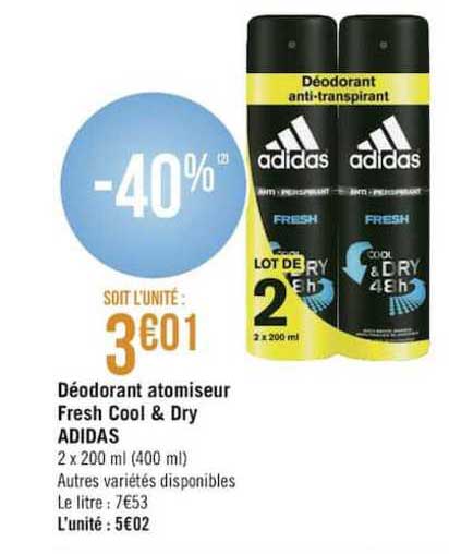 Déodorant Atomiseur Fresh Cool & Dry Adidas