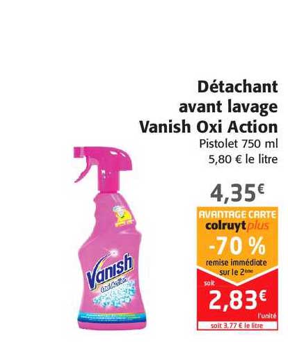 détachant avant lavage vanish oxi action