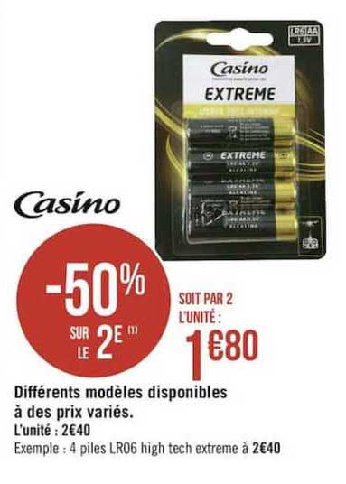 différents modèles disponibles à des prix variés -50% sur le 2è