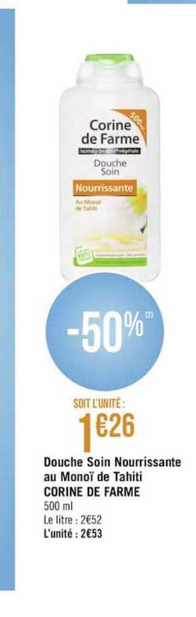 douche soin nourissante au monoï de tahiti corine de farme