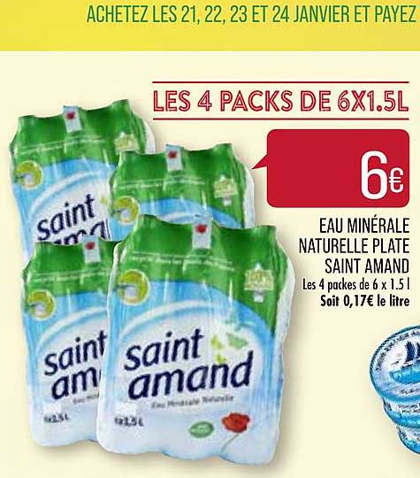 Eau Minérale Naturelle Plate Saint Amand
