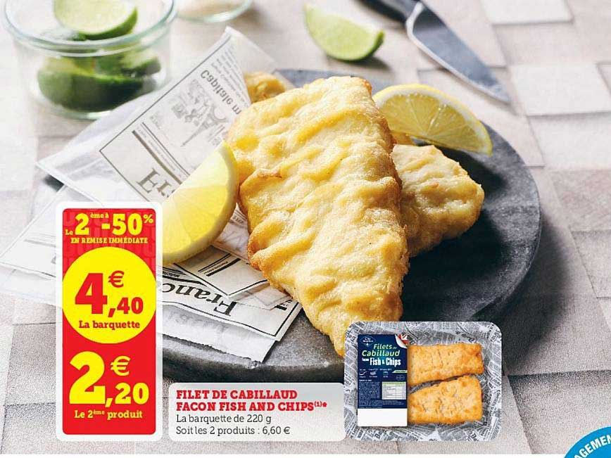 filet de cabillaud façon fish and chips