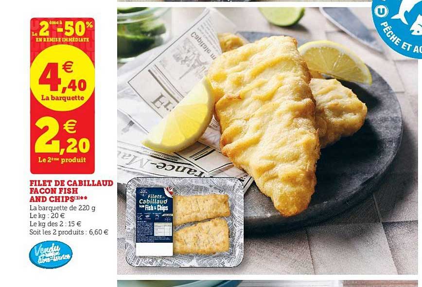 filet de cabillaud façon fish and chips