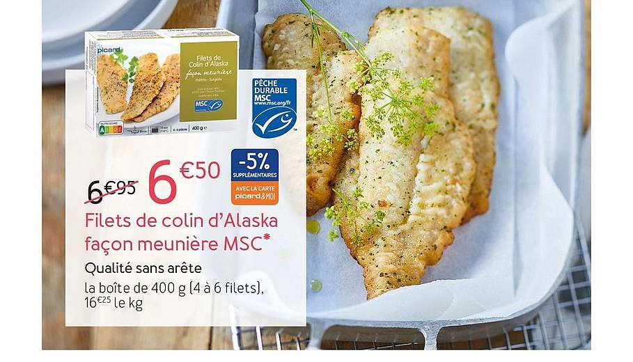 filets de colin d'alaska façon meunière msc