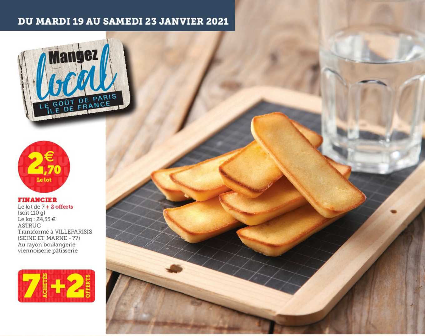 Financier 7 Achetés + 2 Offerts