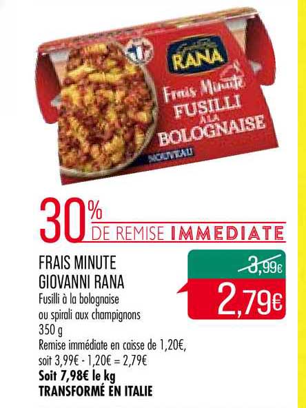 frais minute giovanni rana