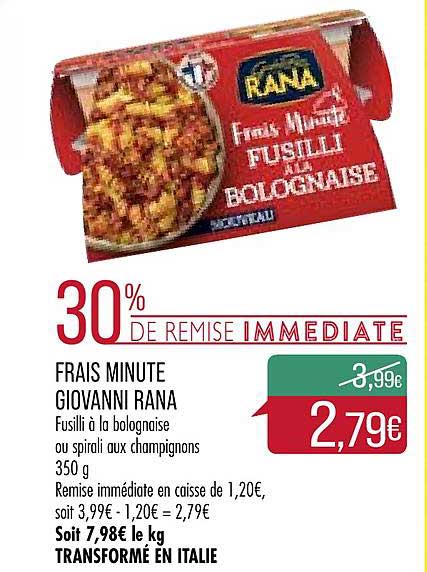 frais minute giovanni rana