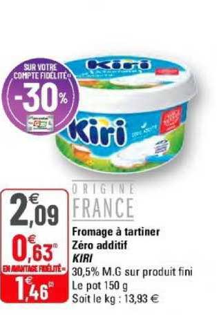 Fromage à Tartiner Zéro Additif Kiri