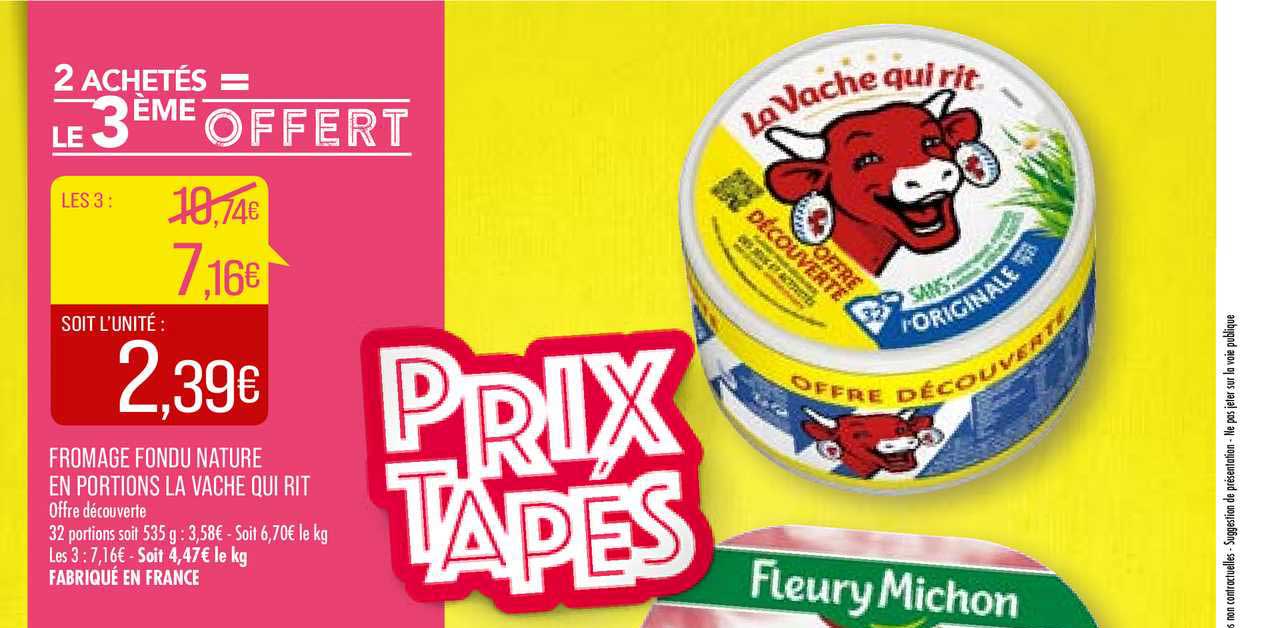 fromage fondu nature en portions la vache qui rit