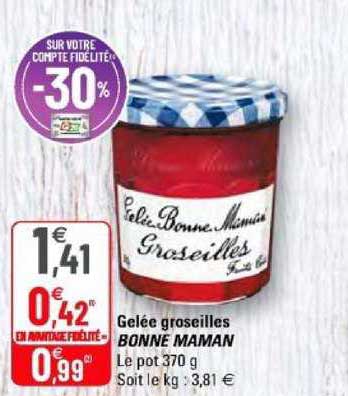gelée groseilles bonne maman
