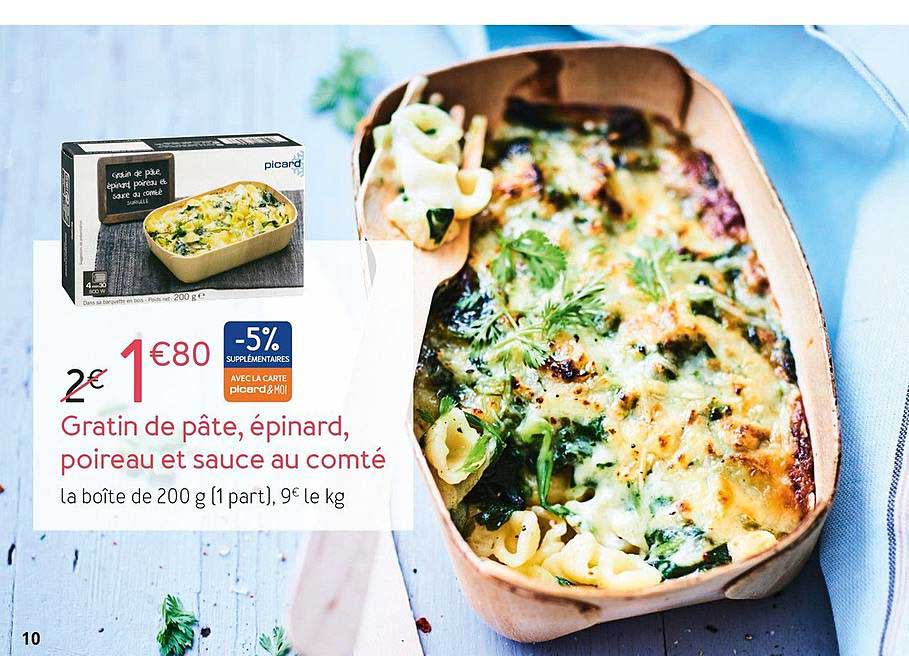 Gratin De Pâte épinard Poireau Et Sauce Au Comté