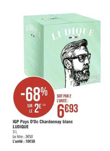 Igp Pays D'oc Chardonnay Blanc Ludique