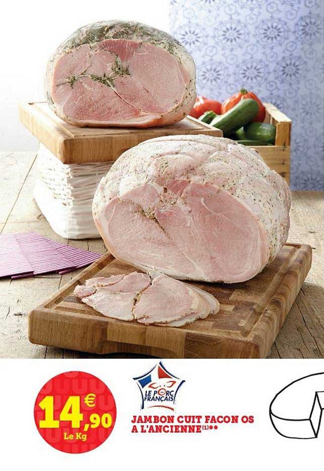 jambon cuit façon os à l'ancienne