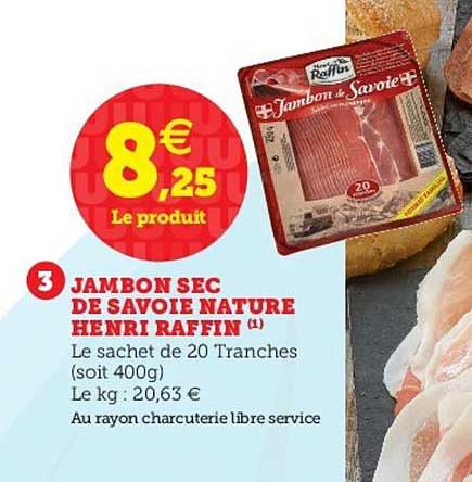 jambon sec de savoie nature henri raffin