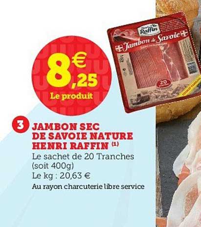 jambon sec de savoie nature henri raffin