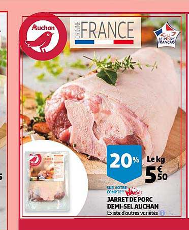 jarret de porc demi-sel auchan
