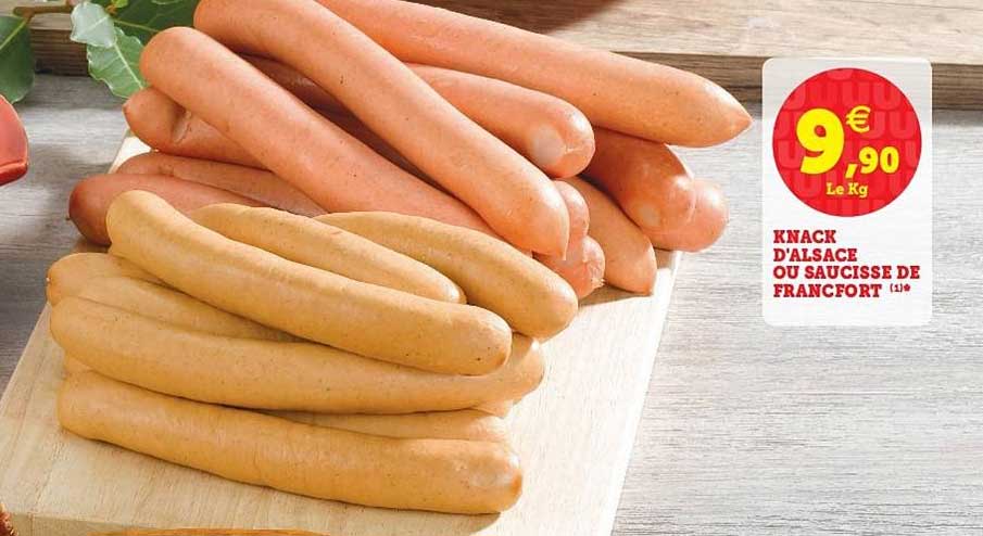 knack d'alsace ou saucisse de francfort