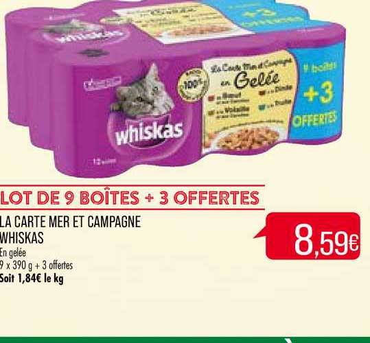 la carte mer et compagne whiskas