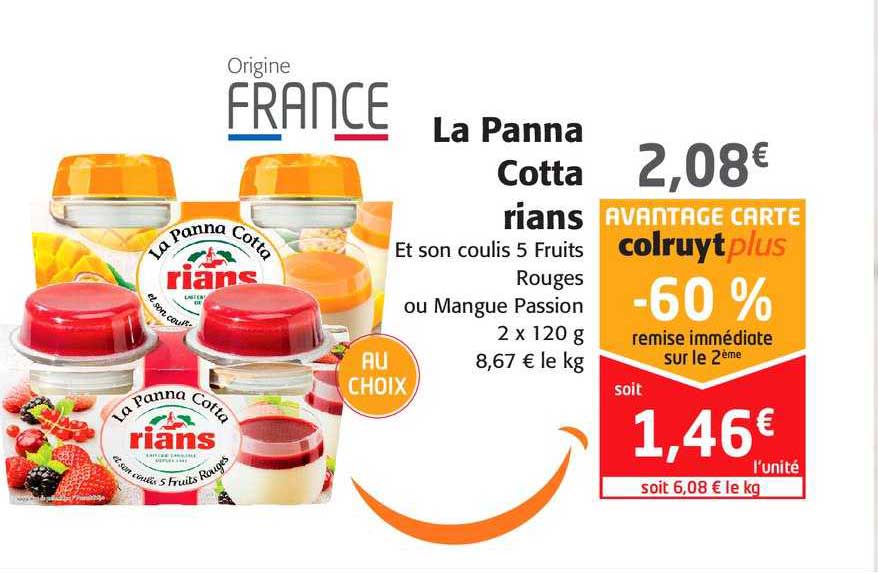 la panna cotta rians