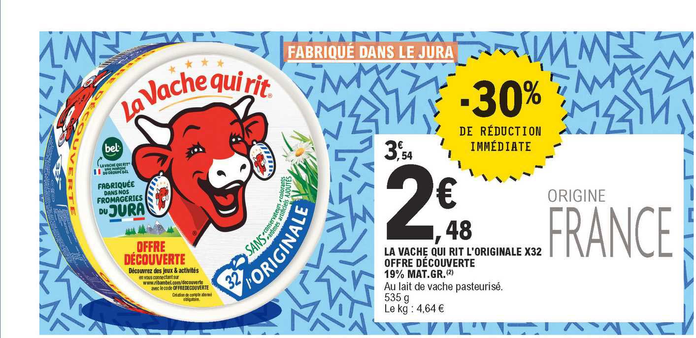 la vache qui rit l'originale x32 offre découverte 19% mat. gr.