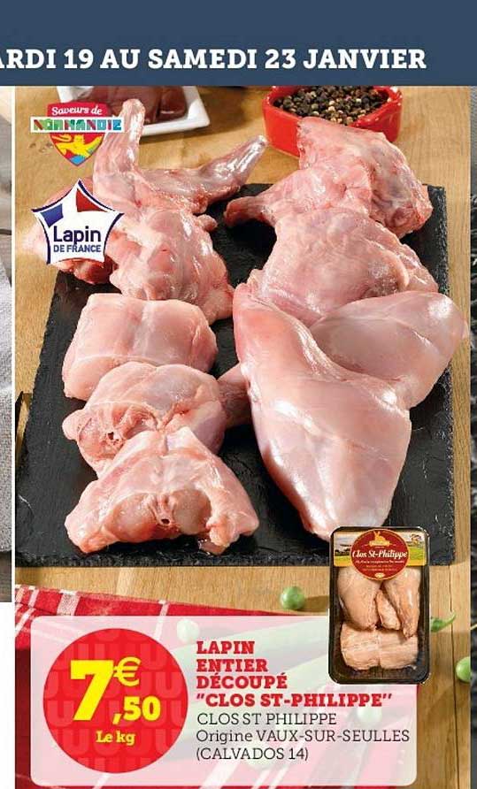 lapin entier découpé "clos st-philippe"
