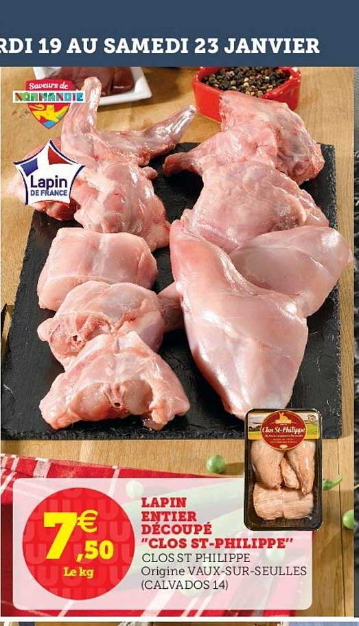 lapin entier découpé "clos st philippe"