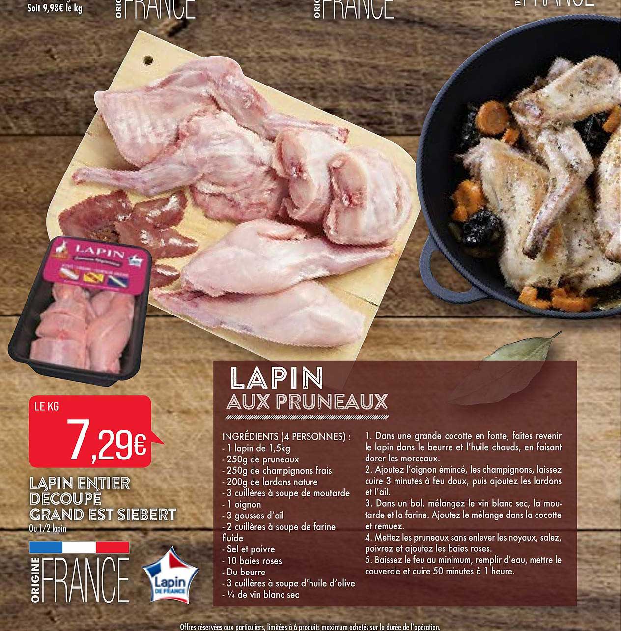 lapin entier découpé grand est siebert