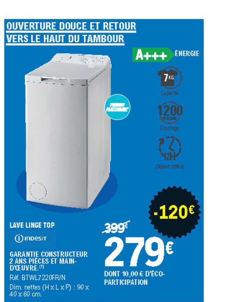 Lave Linge Top Indesit