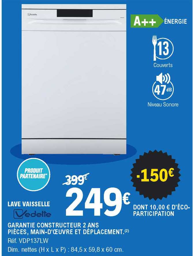lave vaisselle vedette