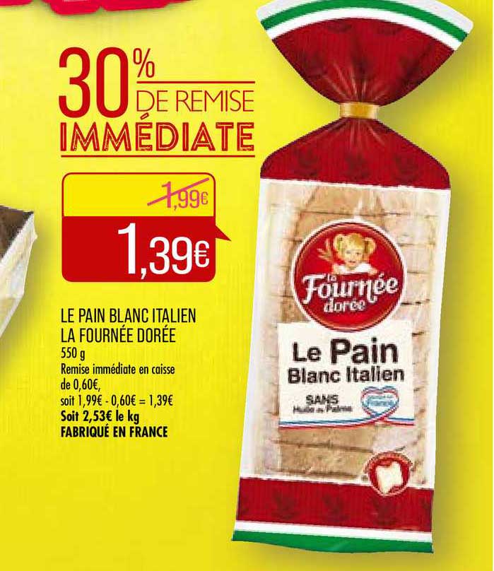Le Pain Blanc Italien La Fournée Dorée