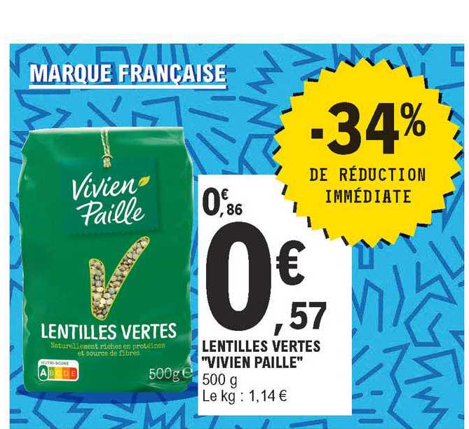 lentilles vertes "vivien paille"