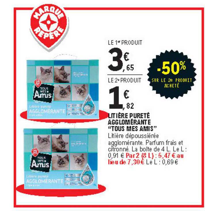 litière pureté agglomérante "tous mes amis"