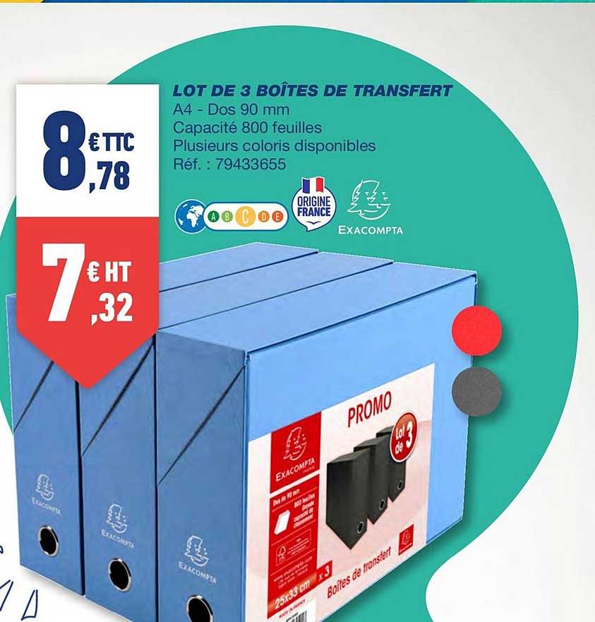 Lot De 3 Boîtes De Transfert