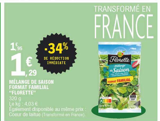 mélange de saison format familial "florette"