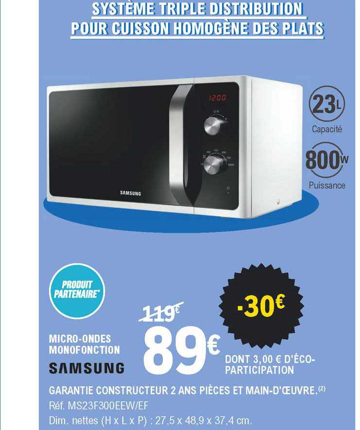 micro-ondes monofonction samsung