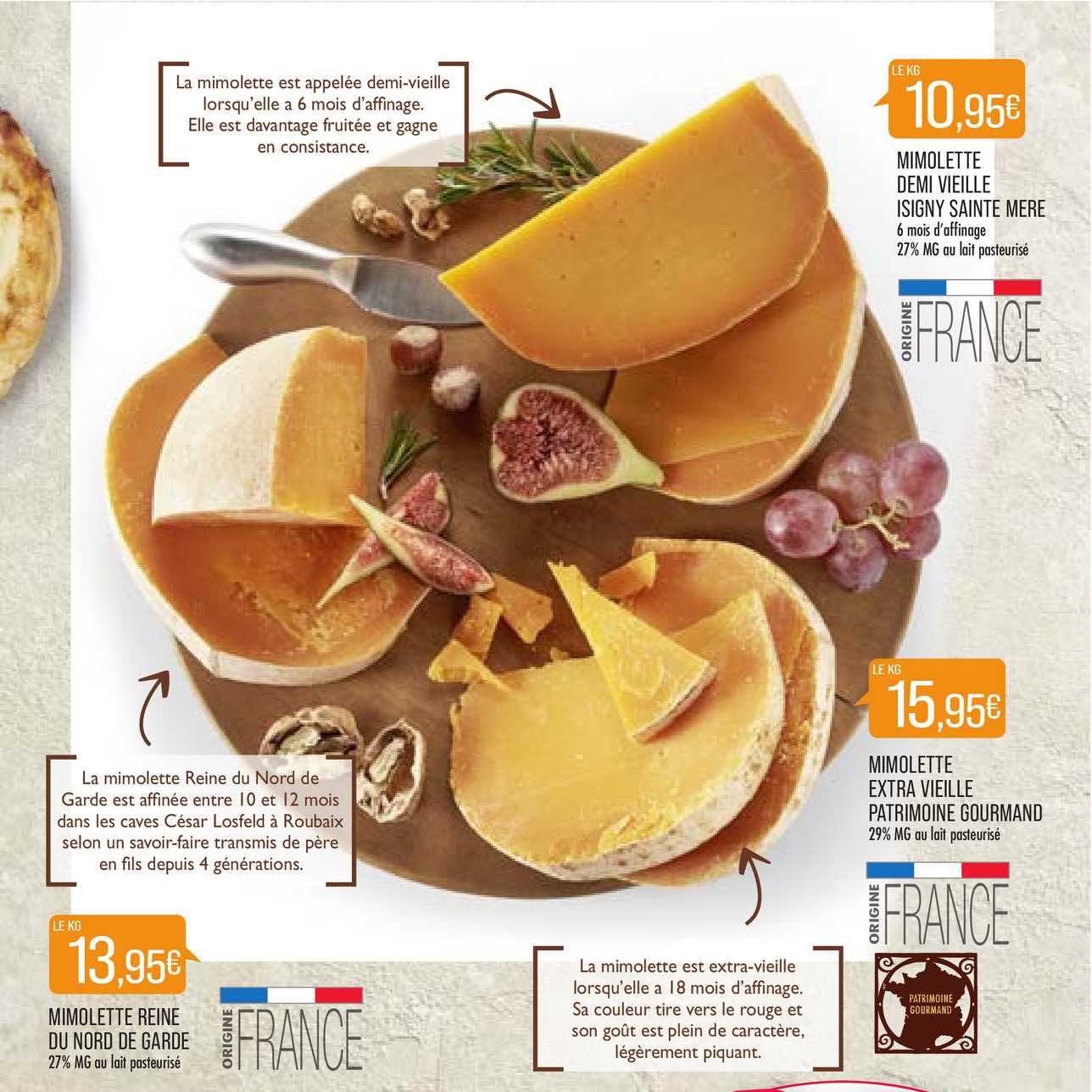 mimolette demi vieille isigny sainte mère, mimolette extra vieille patrimoine gourmand