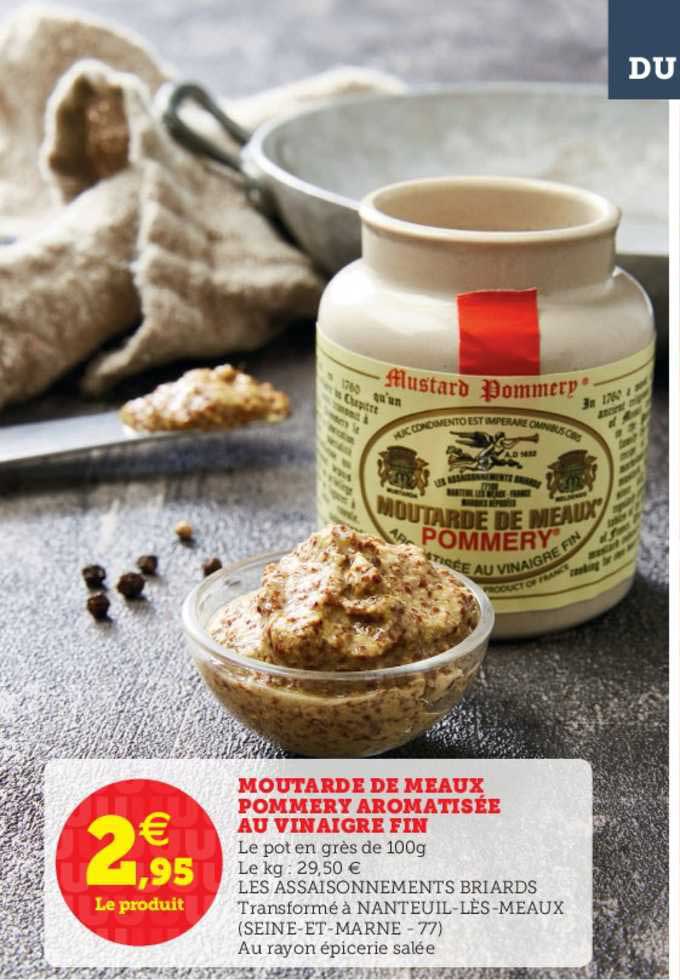 Moutarde De Meaux Pommery Aromatisée Au Vin Aigre Fin