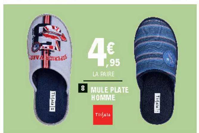 Mule Plate Homme Tissaia