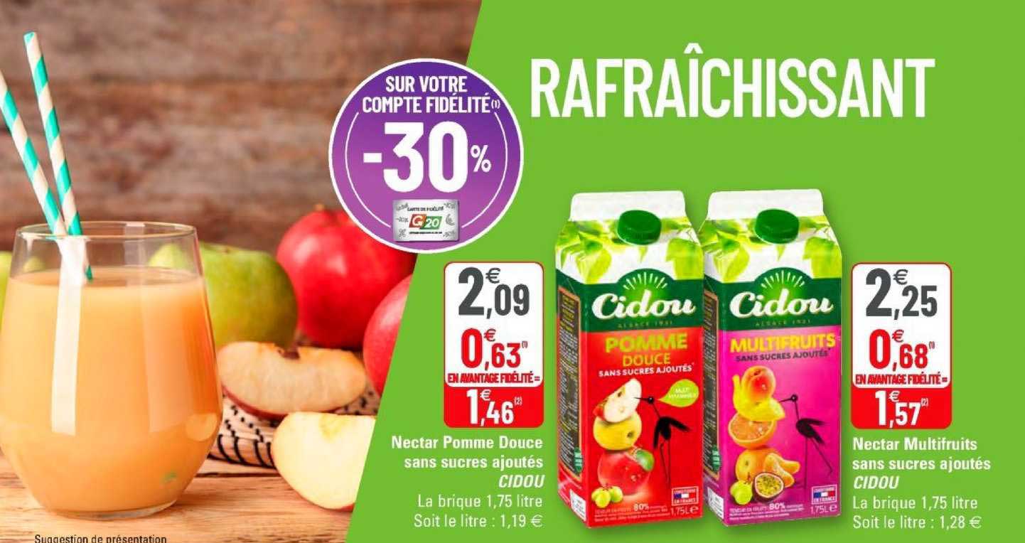 Nectar Pomme Douce Sans Sucres Ajoutés Cidou Nectar Multifruits Sans Sucres Ajoutés Cidou