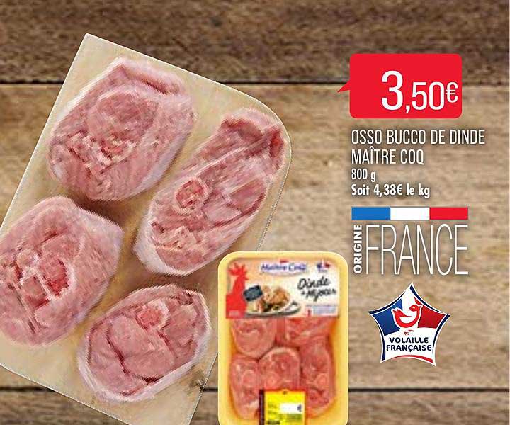 osso bucco de dinde maître coq