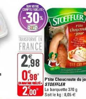 p'tite choucroute du jour stoeffler