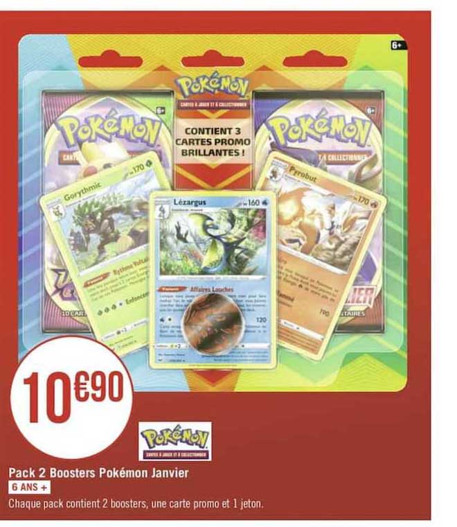 pack 2 boosters pokémon janvier