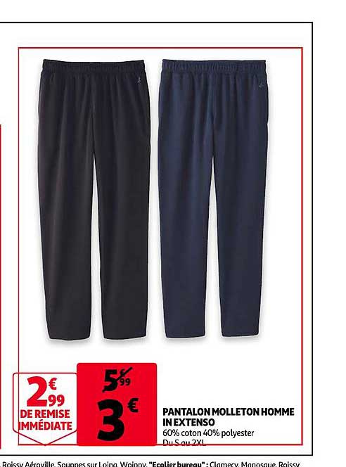 Pantalon Molleton Homme In Extenso