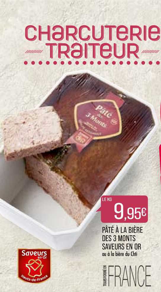 pâté à la bière des 3 monts saveurs en or
