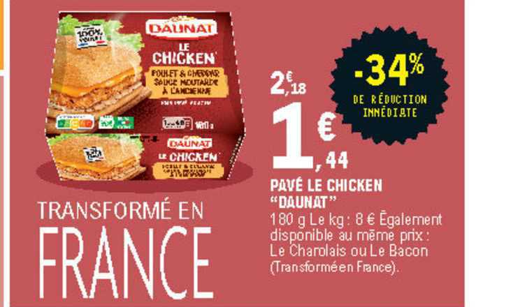 pavé le chicken "daunat"